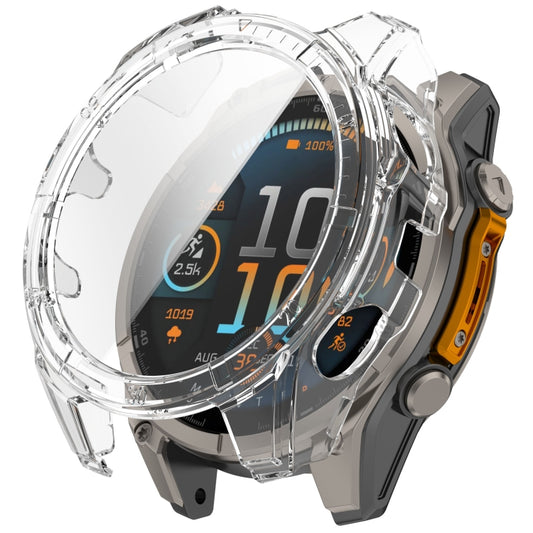 For Garmin Fenix 8 AMOLED 47mm Tempered Glass Film Integrated PC Watch Case(Transparent) - free shipping - PMC Jewellery - Order now!