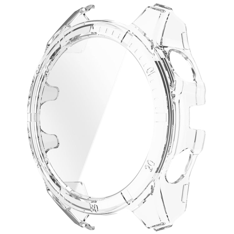 For Garmin Fenix 8 AMOLED 43mm Tempered Glass Film Integrated PC Watch Case(Transparent) - free shipping - PMC Jewellery - Order now!