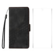 For Samsung Galaxy S25 Ultra 5G ENKAY Embossed Rhombus Starry Leather Phone Case with Screen Film(Black) - Galaxy S25 Ultra 5G Cases by ENKAY | Online Shopping South Africa | PMC Jewellery | Buy Now Pay Later Mobicred