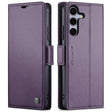 For Samsung Galaxy S25 5G CaseMe 023 Butterfly Buckle Litchi Texture RFID Anti-theft Leather Phone Case(Purple) - Galaxy S25 5G Cases by CaseMe | Online Shopping South Africa | PMC Jewellery | Buy Now Pay Later Mobicred
