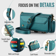 For Samsung Galaxy S24 FE 5G CaseMe C36 Card Slots Zipper Wallet RFID Anti-theft Leather Phone Case(Blue)
