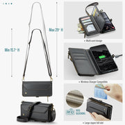 For Samsung Galaxy S24 FE 5G CaseMe C36 Card Slots Zipper Wallet RFID Anti-theft Leather Phone Case(Black)