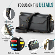 For Samsung Galaxy S24 FE 5G CaseMe C36 Card Slots Zipper Wallet RFID Anti-theft Leather Phone Case(Black)