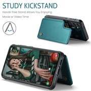 For Samsung Galaxy S24 FE 5G CaseMe C22 Card Slots Holder RFID Anti-theft Phone Case(Green)