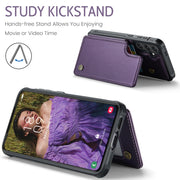 For Samsung Galaxy S24 FE 5G CaseMe C22 Card Slots Holder RFID Anti-theft Phone Case(Purple)