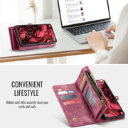 For Samsung Galaxy S24 FE 5G CaseMe 008 Detachable Multifunctional Leather Phone Case(Wine)