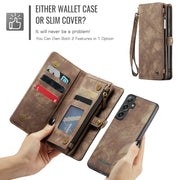 For Samsung Galaxy S24 FE 5G CaseMe 008 Detachable Multifunctional Leather Phone Case(Brown)