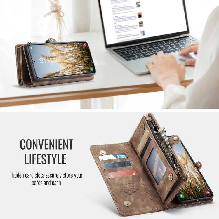 For Samsung Galaxy S24 FE 5G CaseMe 008 Detachable Multifunctional Leather Phone Case(Brown) - free shipping - PMC Jewellery - Order now!