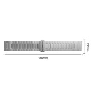 For Garmin Forerunner 265 Titanium Alloy 22mm Metal Watch Band(Black)