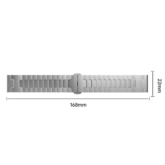For Garmin Forerunner 265 Titanium Alloy 22mm Metal Watch Band(Black)