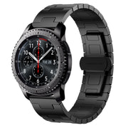 For Samsung Galaxy Gear S3 Frontier Titanium Alloy 22mm Metal Watch Band(Black)