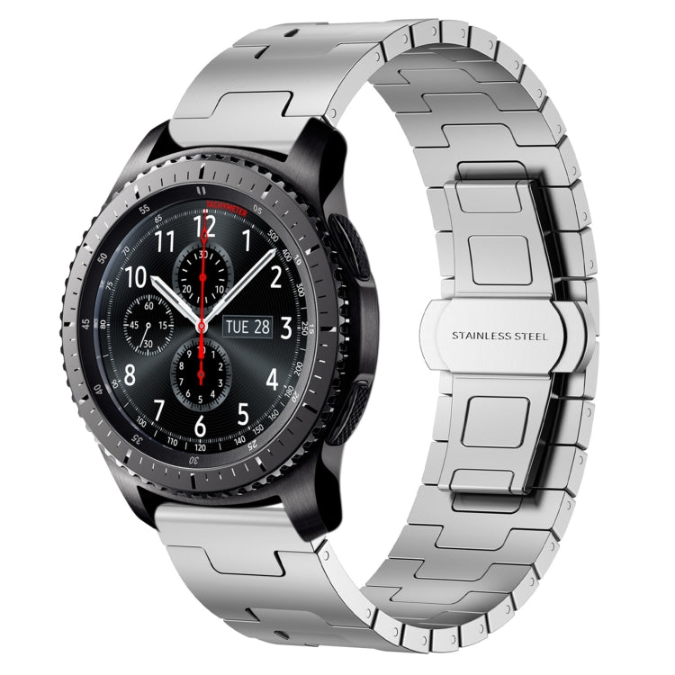 For Samsung Galaxy Gear S3 Frontier Titanium Alloy 22mm Metal Watch Band(Silver) - Watch Bands by PMc TechLife | Online Shopping South Africa | PMc TechLife | Buy Now Pay Later Mobicred