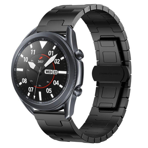 For Samsung Galaxy Watch 3 45mm Titanium Alloy 22mm Metal Watch Band(Black)