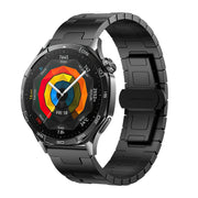 For Amazfit Bip 5 / GTR 4 / GTR 3 Titanium Alloy Metal 22mm Watch Band(Black)