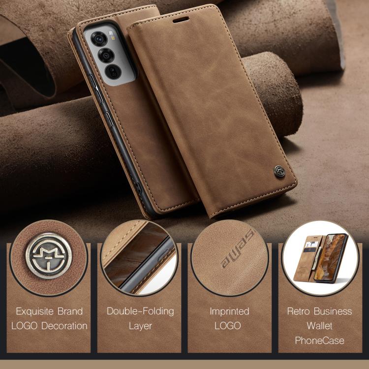 For OPPO Reno12 Pro 5G Global CaseMe 013 Multifunctional Horizontal Flip Leather Phone Case(Brown)