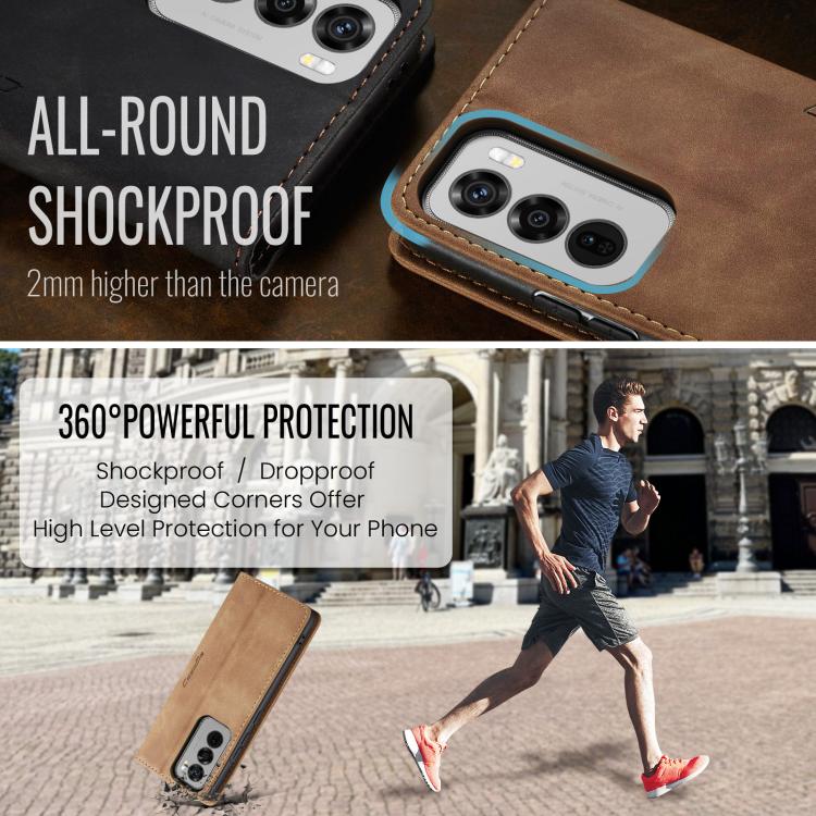 For OPPO Reno12 Pro 5G Global CaseMe 013 Multifunctional Horizontal Flip Leather Phone Case(Brown)