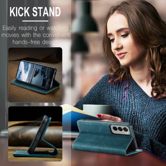 For OPPO Reno12 Pro 5G Global CaseMe 013 Multifunctional Horizontal Flip Leather Phone Case(Blue)