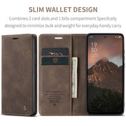 For OPPO Reno12 F /12 FS 5G CaseMe 013 Multifunctional Horizontal Flip Leather Phone Case(Coffee)