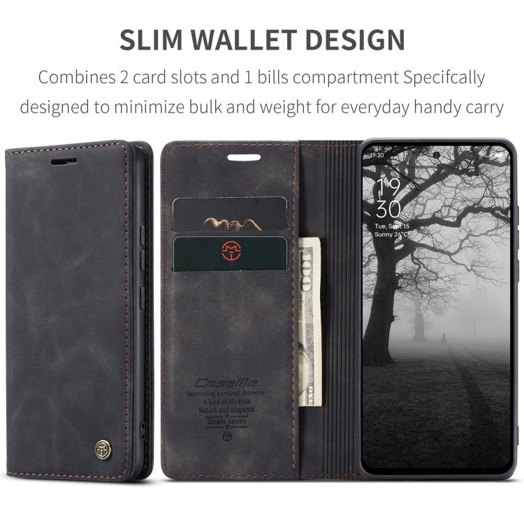 For OPPO Reno12 F /12 FS 5G CaseMe 013 Multifunctional Horizontal Flip Leather Phone Case(Black)