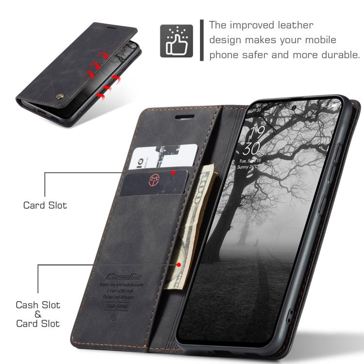 For OPPO Reno12 F /12 FS 5G CaseMe 013 Multifunctional Horizontal Flip Leather Phone Case(Black)