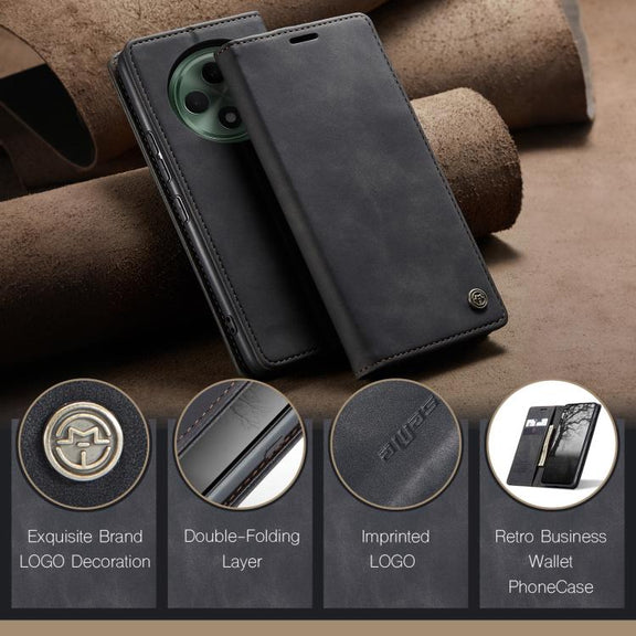 For OPPO Reno12 F /12 FS 5G CaseMe 013 Multifunctional Horizontal Flip Leather Phone Case(Black)