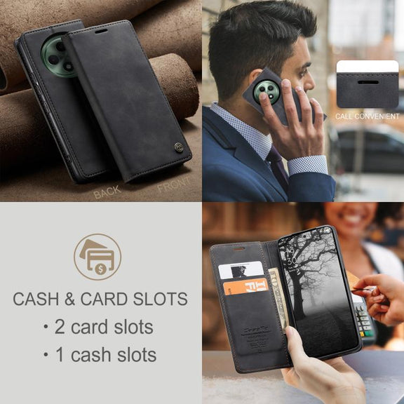 For OPPO Reno12 F /12 FS 5G CaseMe 013 Multifunctional Horizontal Flip Leather Phone Case(Black)