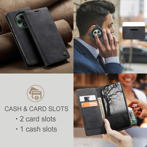 For OPPO Reno12 F /12 FS 5G CaseMe 013 Multifunctional Horizontal Flip Leather Phone Case(Black)