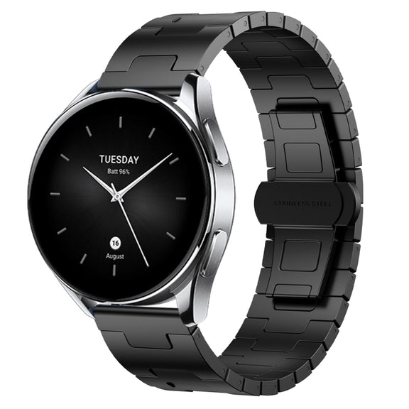 For Xiaomi Watch S2 Titanium Alloy 22mm Metal Watch Band(Black)