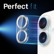 For iPhone 16 / 16 Plus NORTHJO Camera Lens Protector CD Veins 3D Tempered Glass Film(Silver)