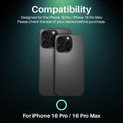 For iPhone 16 Pro / 16 Pro Max NORTHJO Camera Lens Protector Glitter Ring 3D Tempered Glass Film(Black)