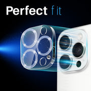 For iPhone 16 Pro / 16 Pro Max NORTHJO Camera Lens Protector Glitter Ring 3D Tempered Glass Film(Blue)