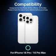 For iPhone 16 Pro / 16 Pro Max NORTHJO Camera Lens Protector Glitter Ring 3D Tempered Glass Film(Silver)