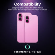 For iPhone 16 / 16 Plus NORTHJO Camera Lens Protector Glitter Ring 3D Tempered Glass Film(Purple)