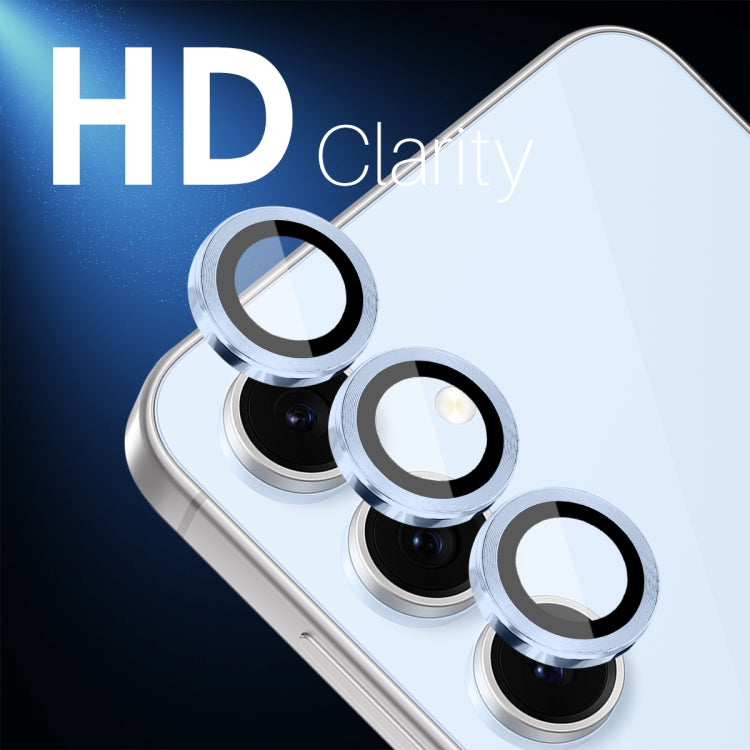 For Samsung Galaxy S24 FE 5G NORTHJO Camera Lens Protector CD Metal Ring Tempered Glass Film(Blue)