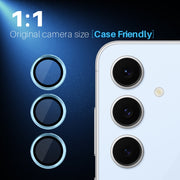 For Samsung Galaxy S24 FE 5G NORTHJO Camera Lens Protector CD Metal Ring Tempered Glass Film(Blue)