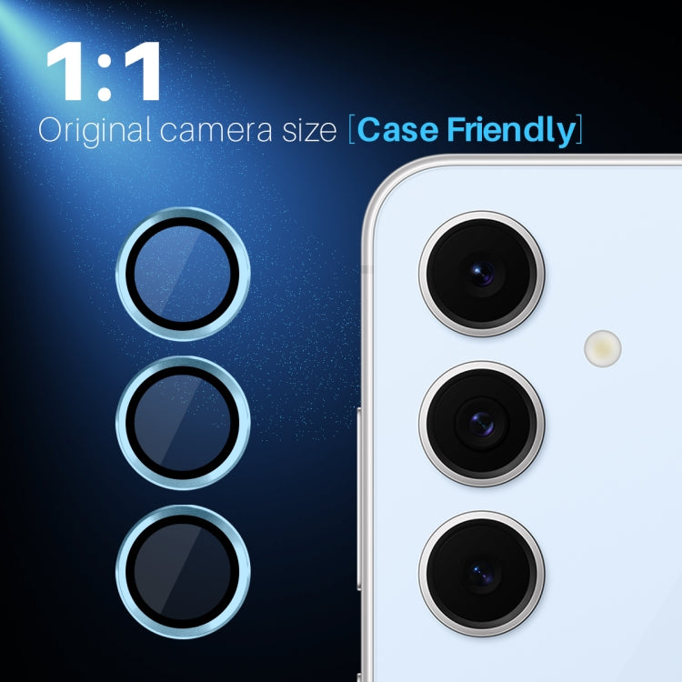 For Samsung Galaxy S24 FE 5G NORTHJO Camera Lens Protector CD Metal Ring Tempered Glass Film(Blue)