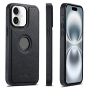 For iPhone 16 Suteni G1 Cross Texture MagSafe Phone Case(Black)