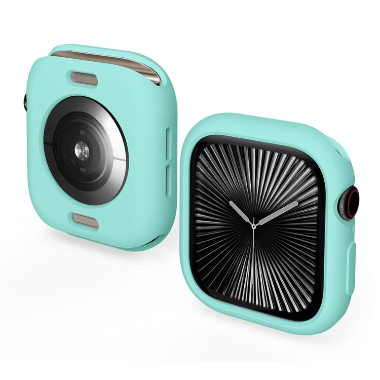 For Apple Watch Series 10 46mm ENKAY Hat-Prince 2 in 1 Candy Color TPU Watch Case with Full Coverage PMMA Soft Film(Light Blue)
