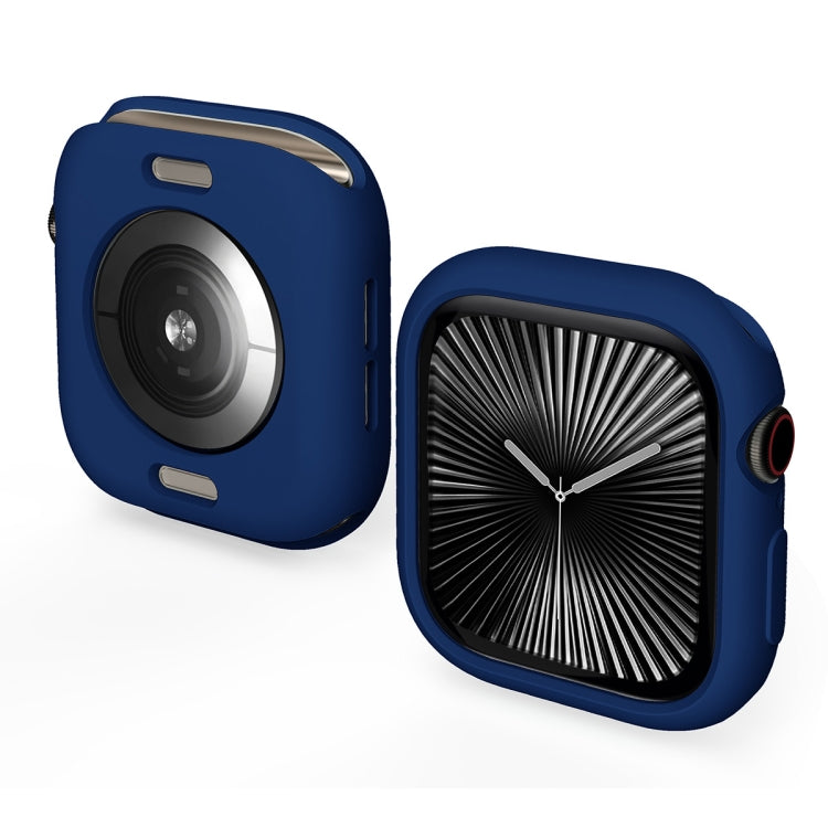 For Apple Watch Series 10 42mm ENKAY Hat-Prince 2 in 1 Candy Color TPU Watch Case with Full Coverage PMMA Soft Film(Dark Blue) - free shipping - PMc TechLife - Order now!