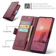 For OPPO Reno12 Pro 5G Global CaseMe 023 Butterfly Buckle Litchi Texture RFID Anti-theft Leather Phone Case(Red)