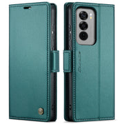 For OPPO Reno12 Pro 5G Global CaseMe 023 Butterfly Buckle Litchi Texture RFID Anti-theft Leather Phone Case(Green)