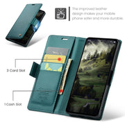 For OPPO Reno12 Pro 5G Global CaseMe 023 Butterfly Buckle Litchi Texture RFID Anti-theft Leather Phone Case(Green)