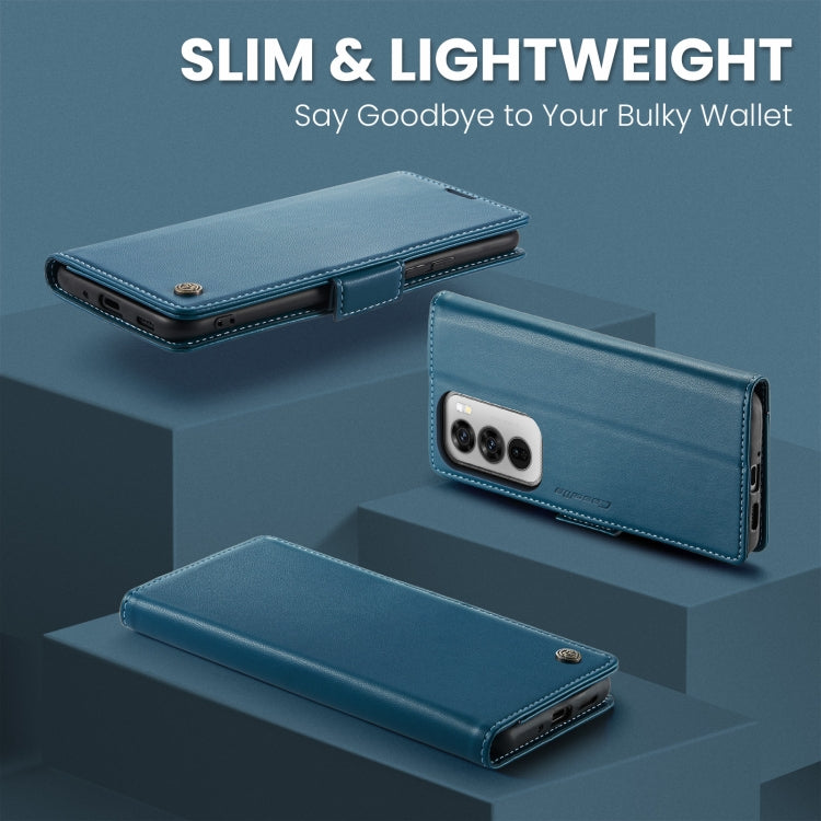 For OPPO Reno12 Pro 5G Global CaseMe 023 Butterfly Buckle Litchi Texture RFID Anti-theft Leather Phone Case(Blue)