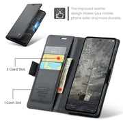 For OPPO Reno12 Pro 5G Global CaseMe 023 Butterfly Buckle Litchi Texture RFID Anti-theft Leather Phone Case(Black)