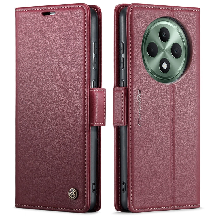 For OPPO Reno12 F /12 FS 5G CaseMe 023 Butterfly Buckle Litchi Texture RFID Anti-theft Leather Phone Case(Red)