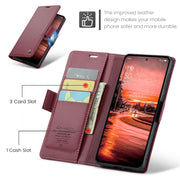 For OPPO Reno12 F /12 FS 5G CaseMe 023 Butterfly Buckle Litchi Texture RFID Anti-theft Leather Phone Case(Red)
