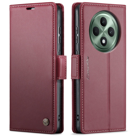 For OPPO Reno12 F /12 FS 5G CaseMe 023 Butterfly Buckle Litchi Texture RFID Anti-theft Leather Phone Case(Red)