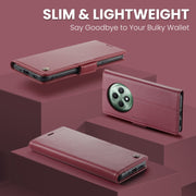 For OPPO Reno12 F /12 FS 5G CaseMe 023 Butterfly Buckle Litchi Texture RFID Anti-theft Leather Phone Case(Red)