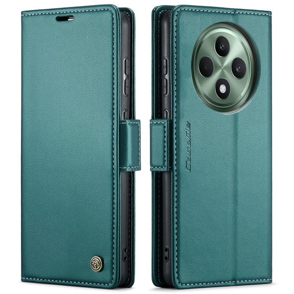 For OPPO Reno12 F /12 FS 5G CaseMe 023 Butterfly Buckle Litchi Texture RFID Anti-theft Leather Phone Case(Green)