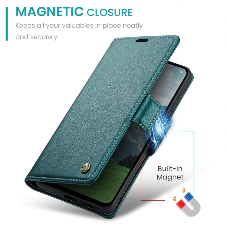 For OPPO Reno12 F /12 FS 5G CaseMe 023 Butterfly Buckle Litchi Texture RFID Anti-theft Leather Phone Case(Green)